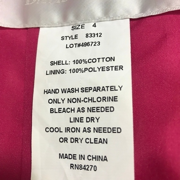 Davids Bridal Fuchsia Strapless Dress - Picture 5 of 7